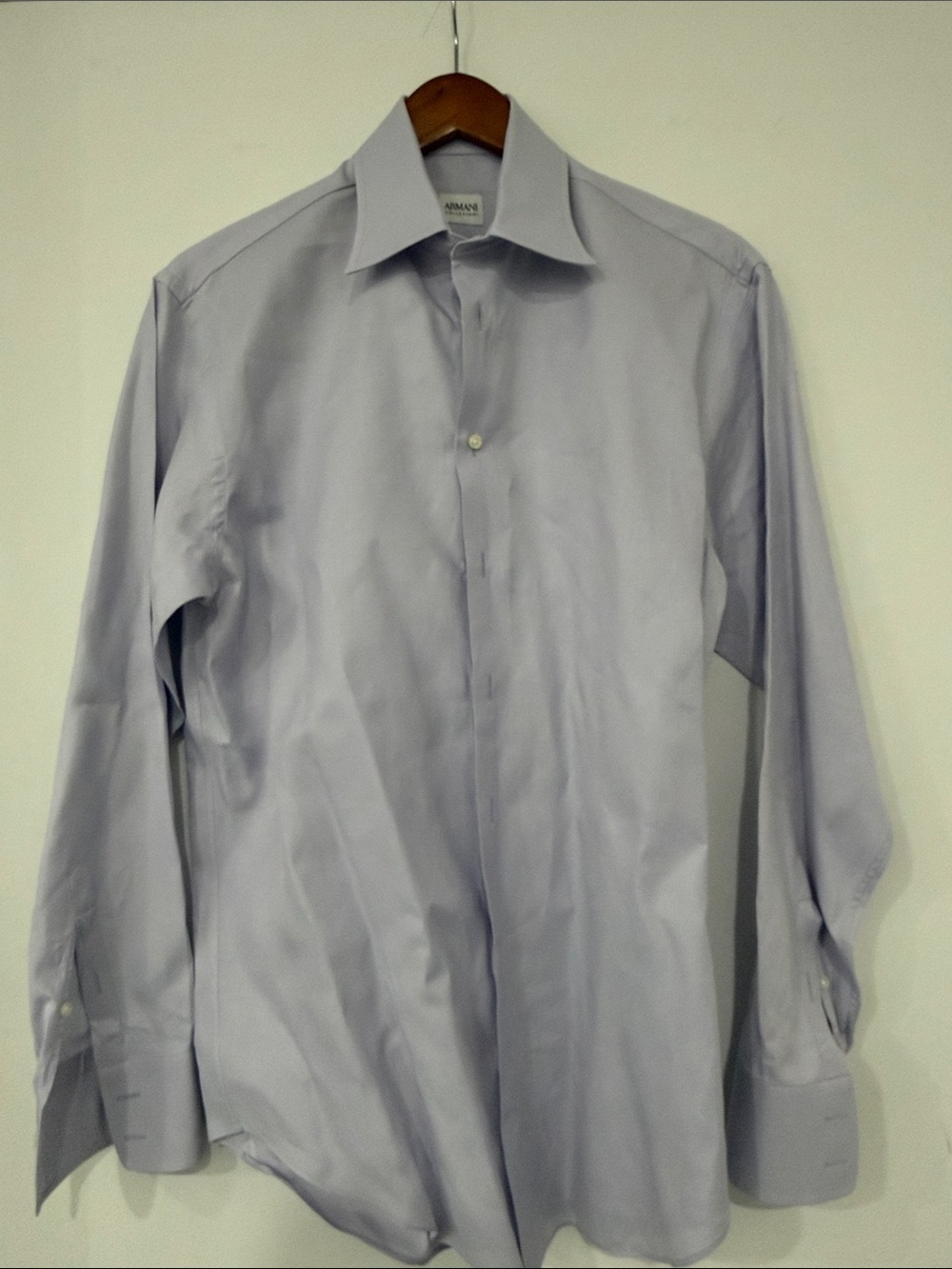 Armani Collezioni Men’s Dress Shirt with Spread Collar